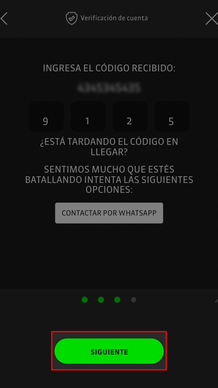 Complete el registro de la cuenta Strendus.