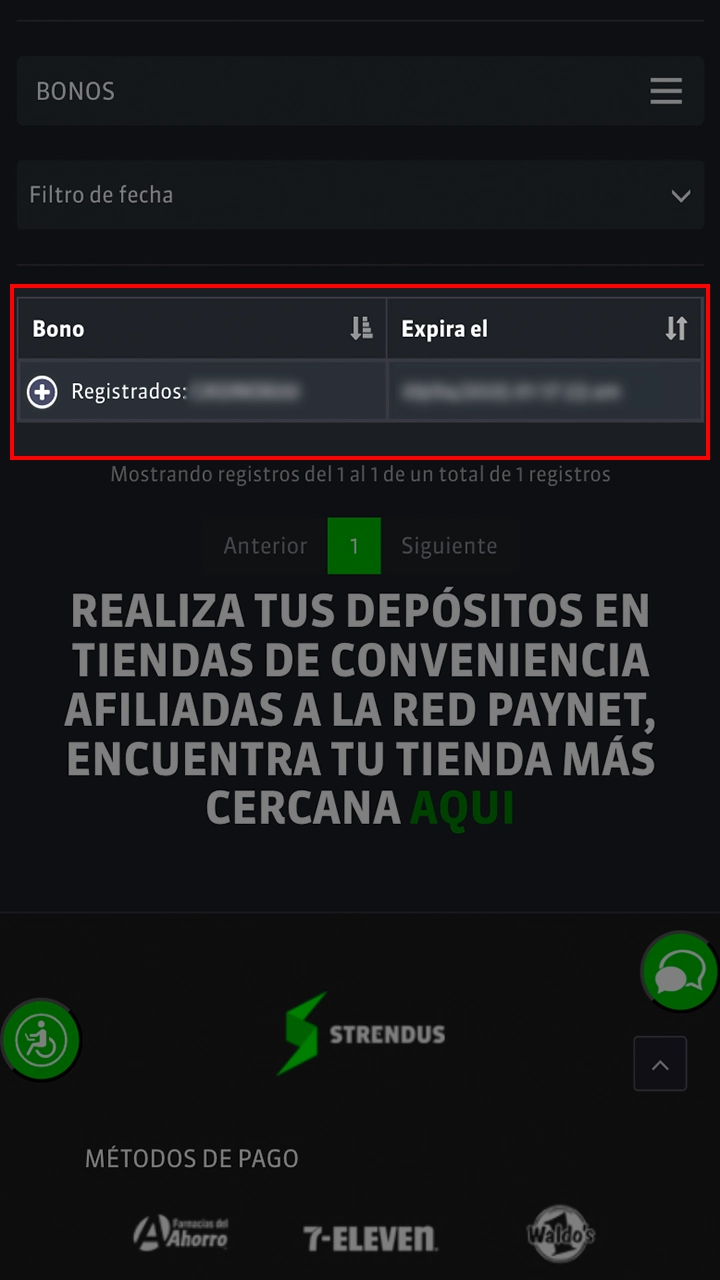 Comprueba la disponibilidad de los bonos y empieza a apostar en Strendus.