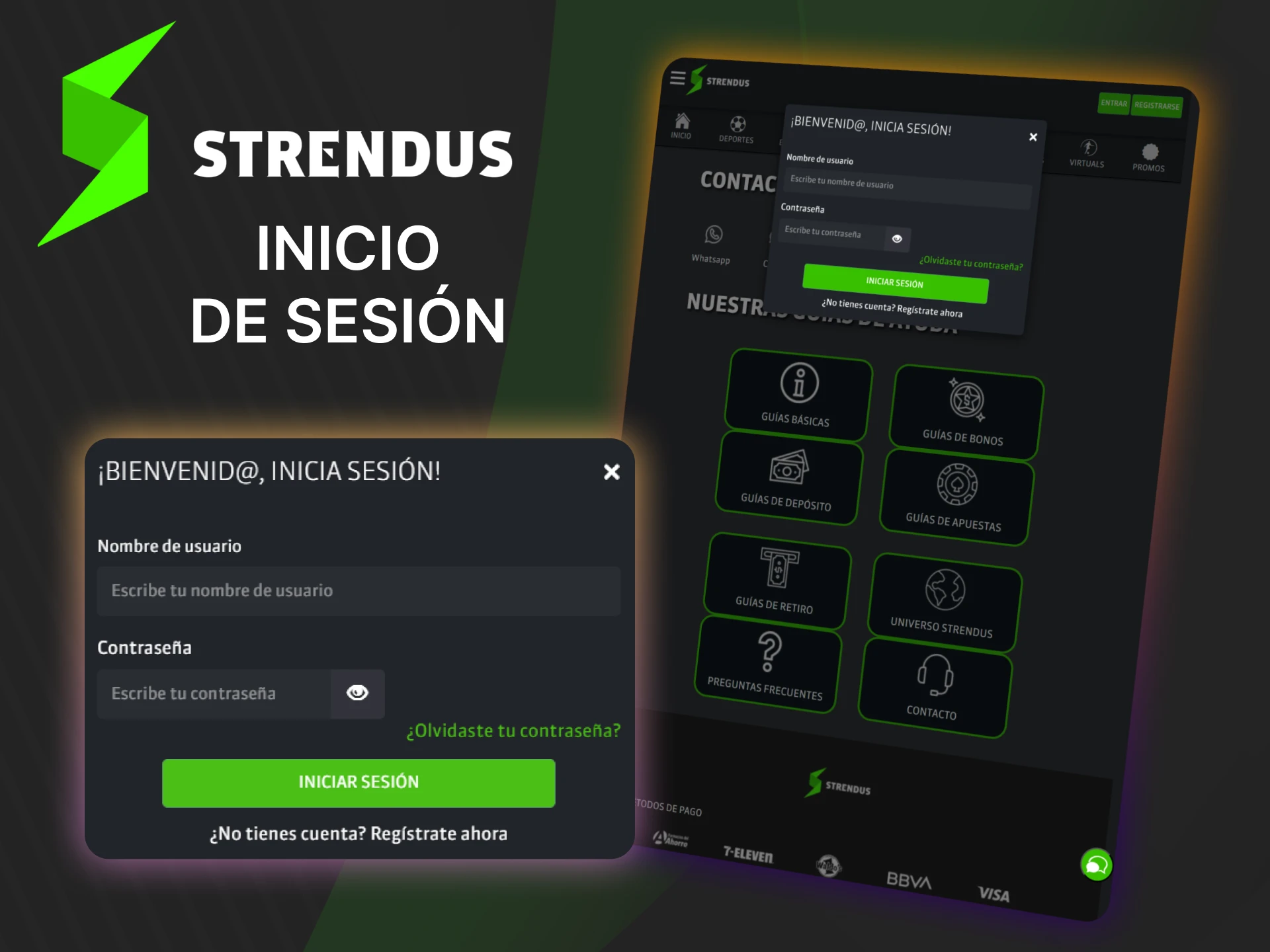Acceda a su cuenta en el sitio oficial de Strendus introduciendo su usuario y contraseña.