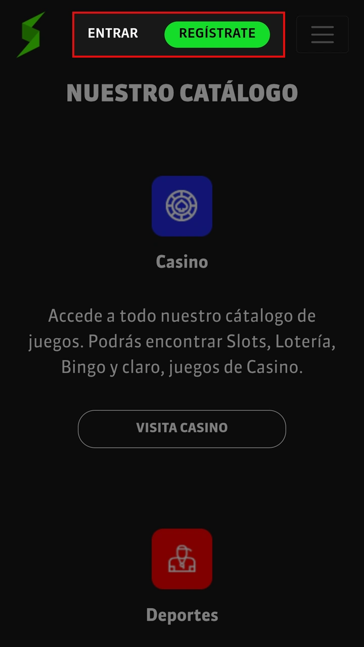 Accede a la aplicación y crea una cuenta personal.